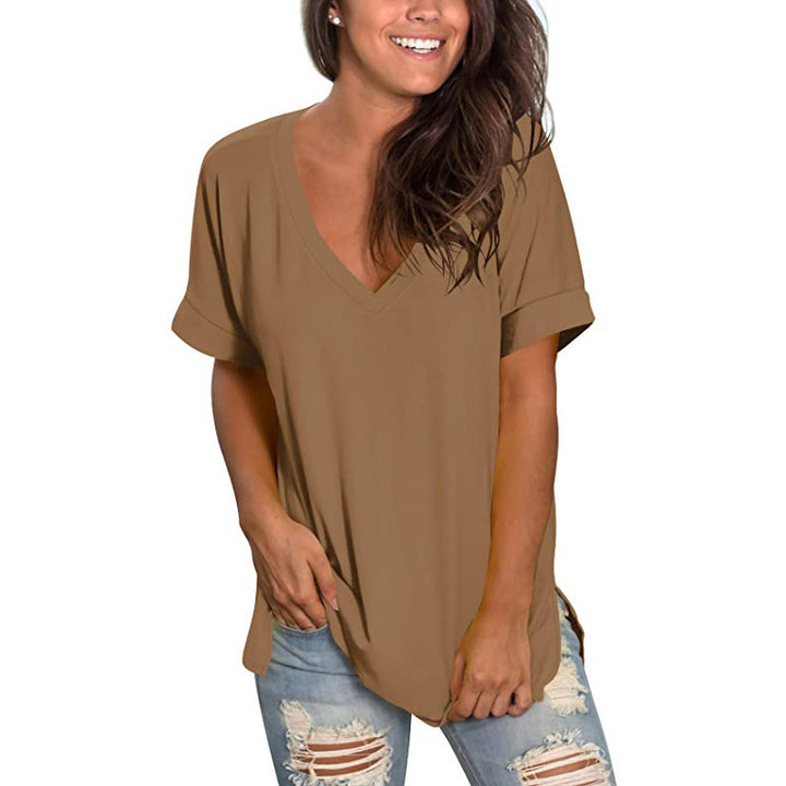 Lune London Casual V neck T-shirt for Women
