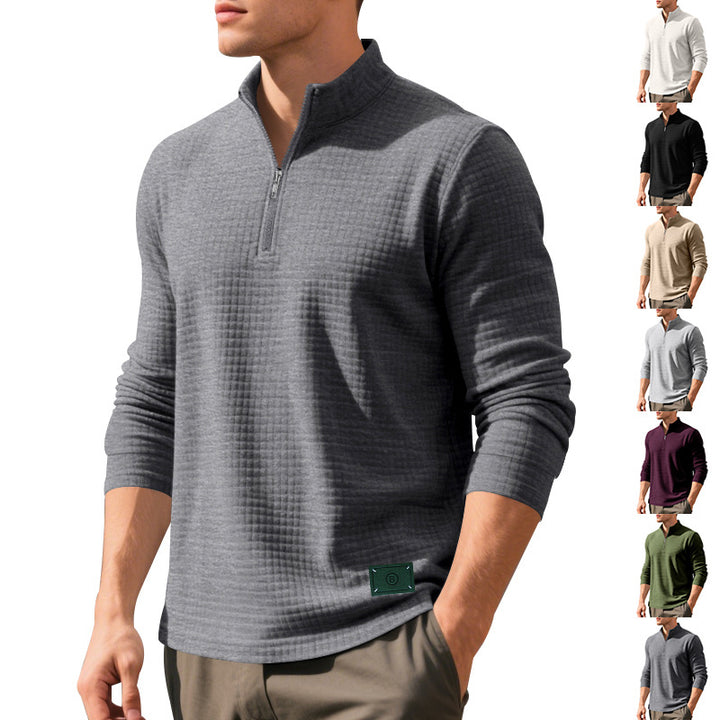 Men's fashionable sweater with high collar and elegant zipper Lune London