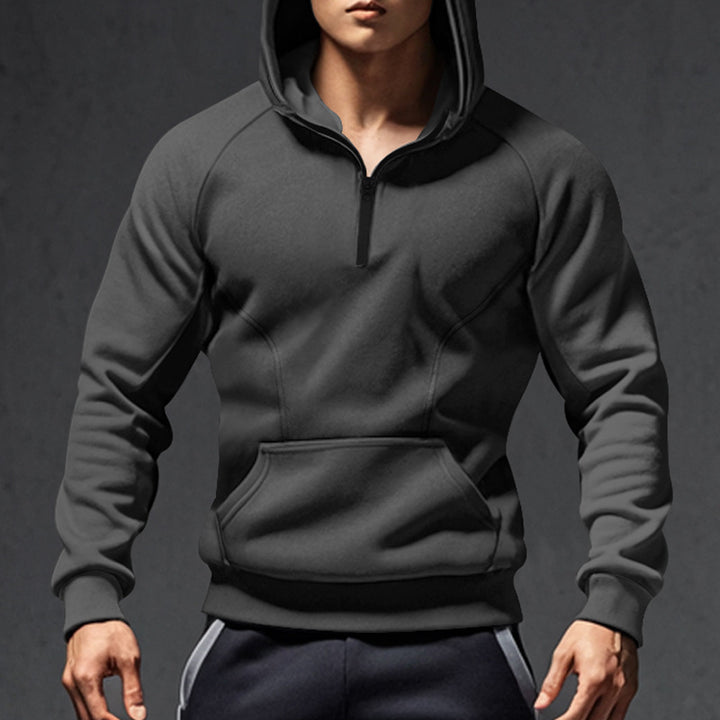 Men's hoodie with zipper and practical pockets Lune London