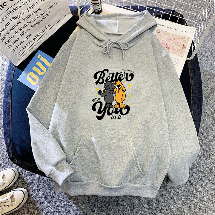 Women's hoodie with playful animal motif Chic & Stil