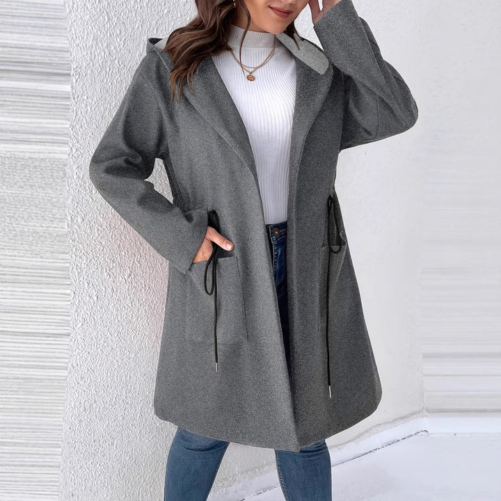 Ladies comfortable transition jacket with hood and drawstring Lune London