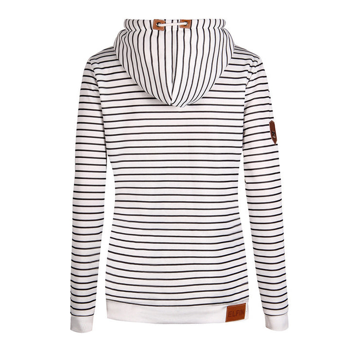 Women's hoodie with striped design and high-quality details Lune Londonl