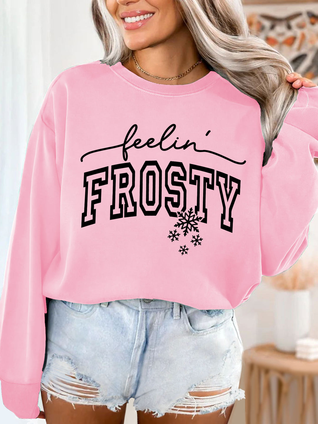 Sweat à capuche pour femmes avec impression graphique Chic & Stil