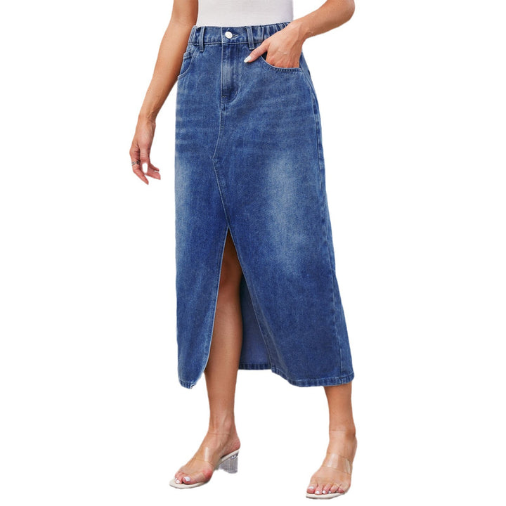 Maxi skirt for women with side slit and elastic waist Lune London
