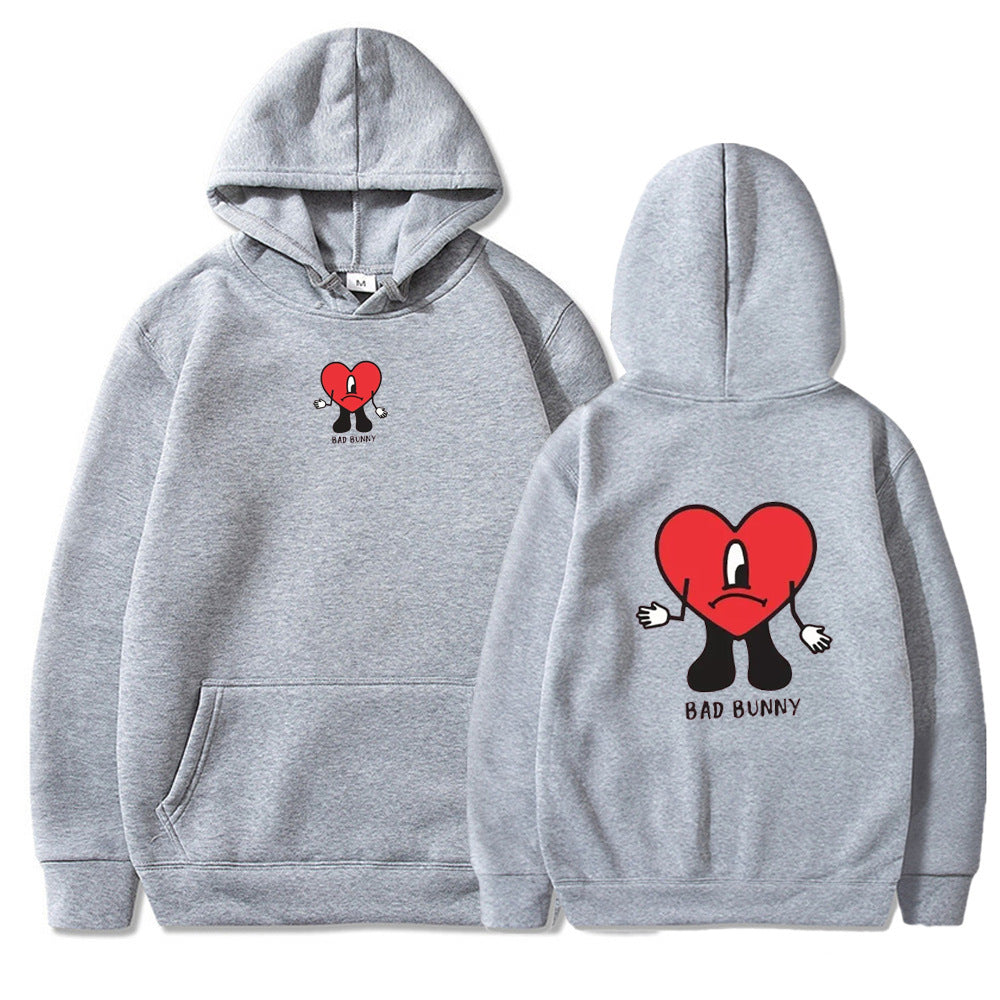Hooded sweatshirt for women with creative heart pattern Lune London