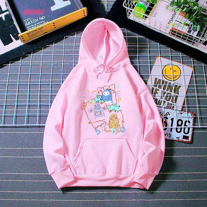 Women's hoodie with playful cartoon design Chic & Stil