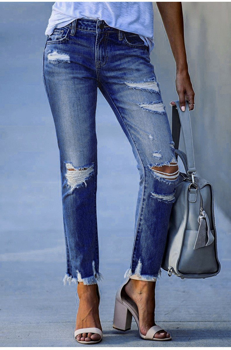 Chic and Stylish Destroyed Jeans for Women