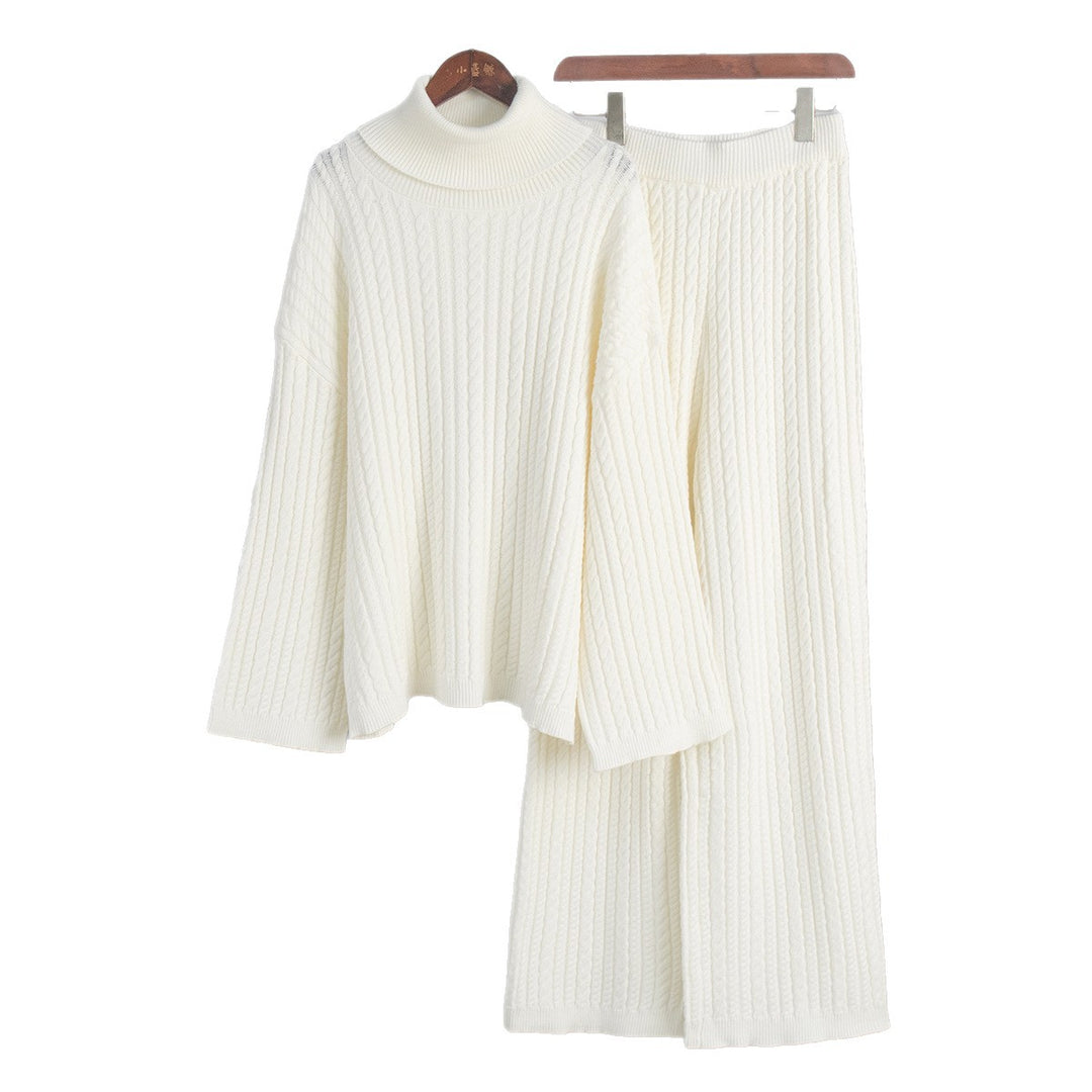Ensemble en tricot pour femmes avec col haut et coupe décontractée Chic & Stil
