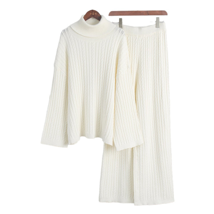 Ensemble en tricot pour femmes avec col haut et coupe décontractée Chic & Stil