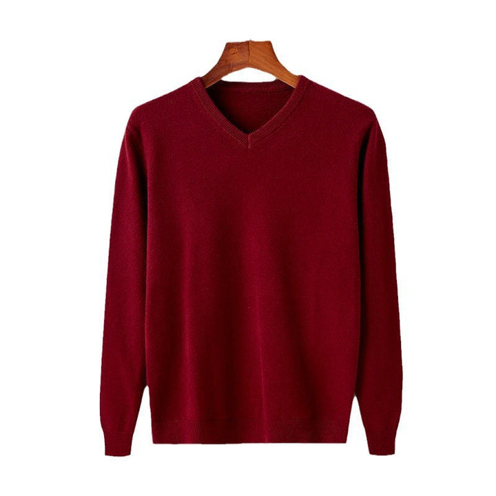 Men's Elegant V-Neck Pullover Made Of Fine Wool Lune London