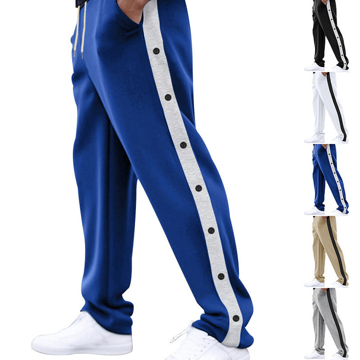 Casual sporty jogger pants for men with snap button details Lune London