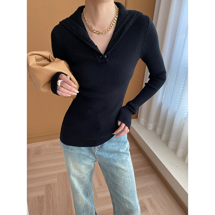 Women's elegant long-sleeve shirt with button placket Chic & Stil
