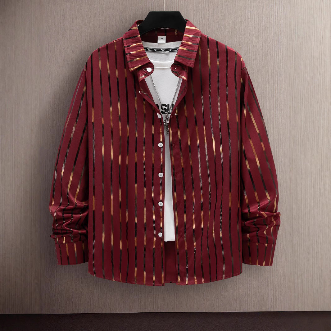 Lune London Slim-fit Striped Button-up Shirt for Men