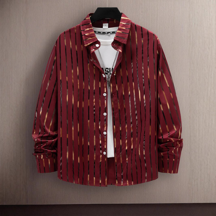 Lune London Slim-fit Striped Button-up Shirt for Men