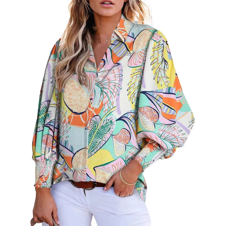 Women Floral Print Top Casual Chic Cut and Style