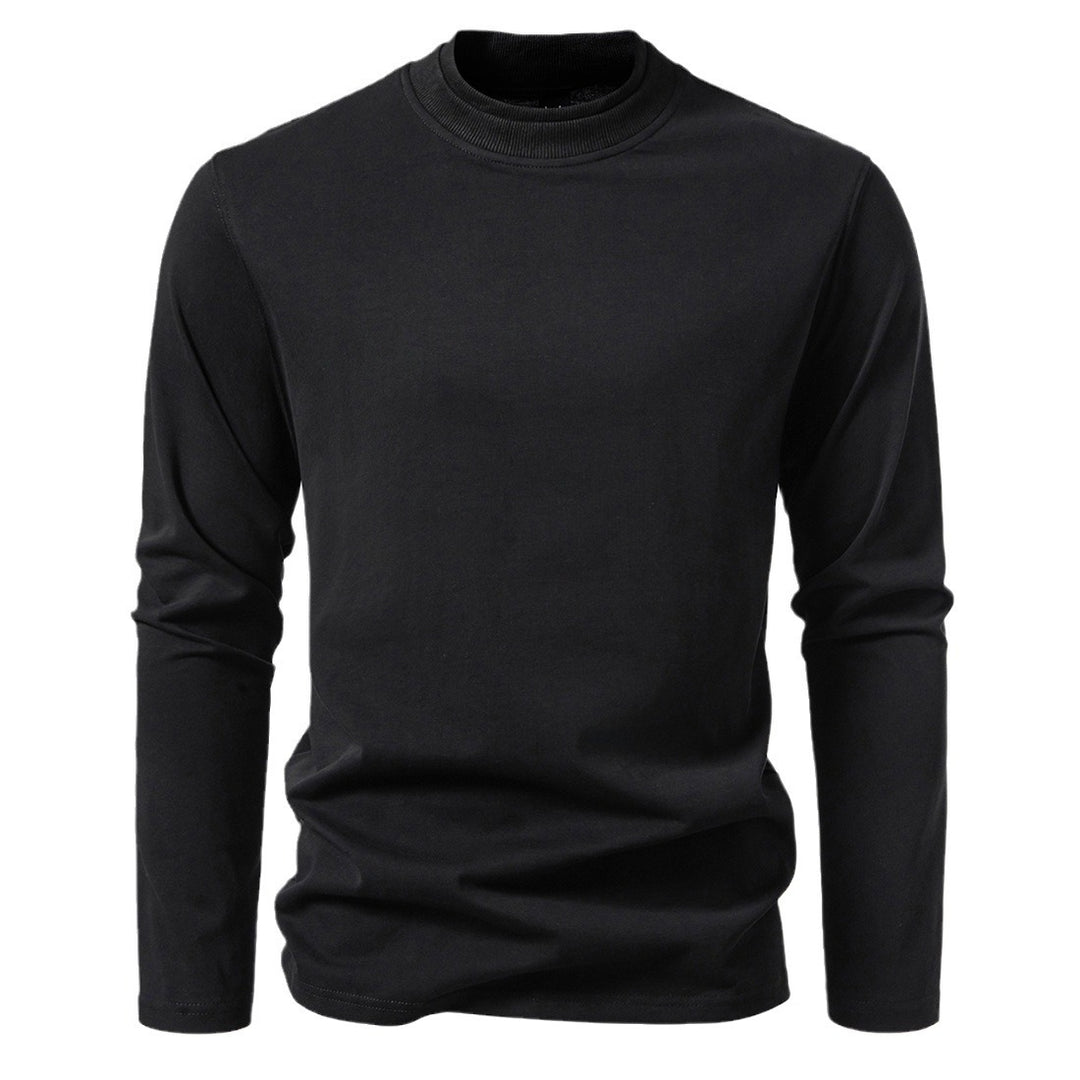 Men's long sleeve t-shirt in pleasant cotton blend with round neck Lune London