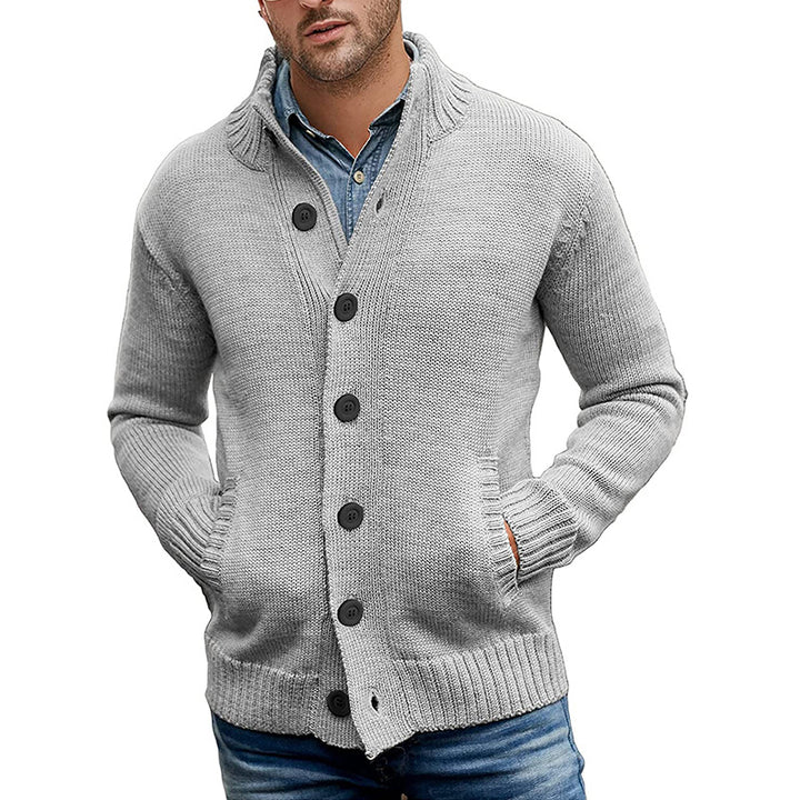Knitted jacket for men with a modern design and practical pockets Lune London