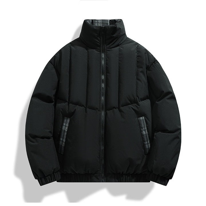 Insulated down jacket for men with high collar and practical pockets Lune London