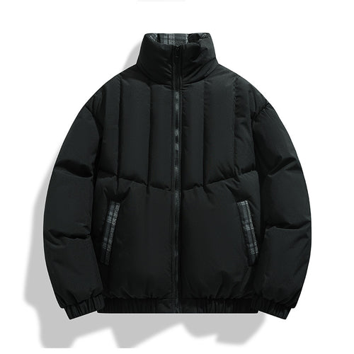 Insulated down jacket for men with high collar and practical pockets Lune London