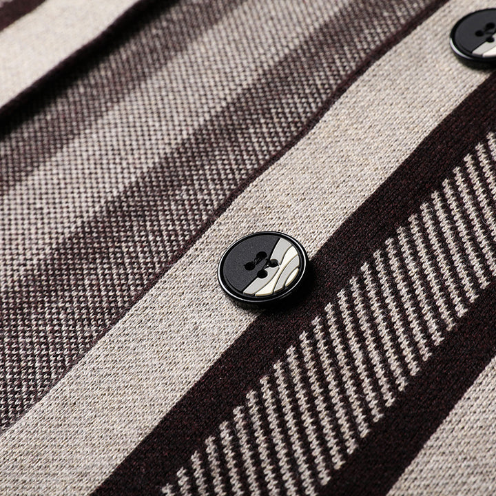 Trendy knitted jacket for men with an original striped pattern Lune London