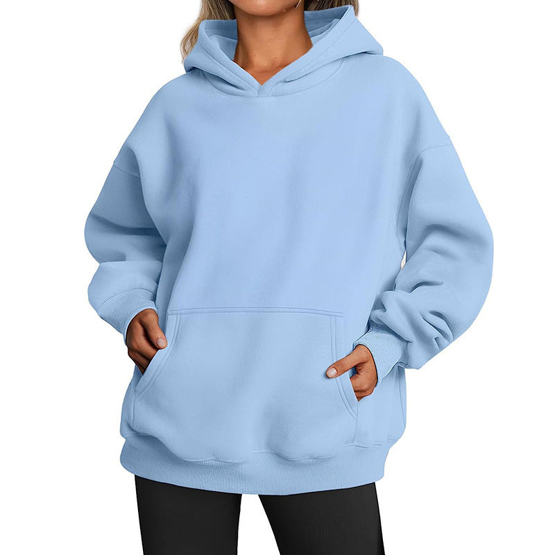 Women oversized casual hoodie with deep collar Lune London