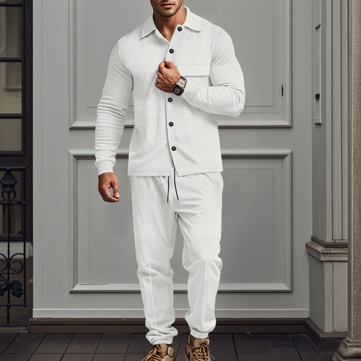 Men's leisure suit in two pieces with structured design Lune London