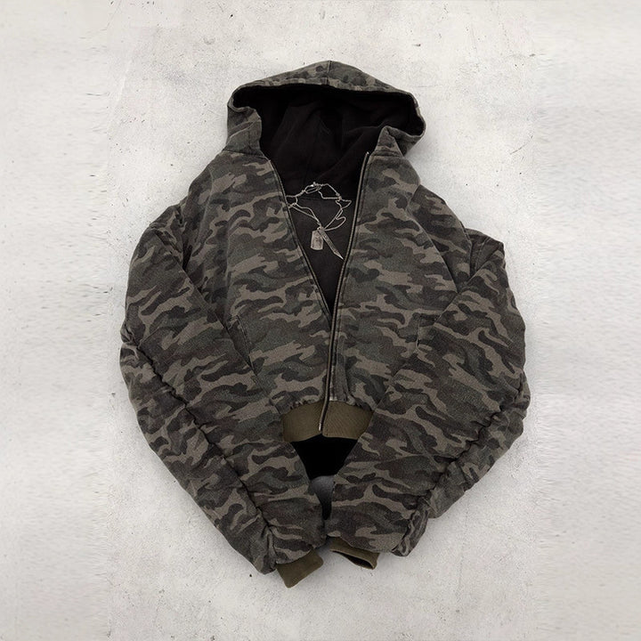 Casual utility jacket for women with hood and quilted details Lune London