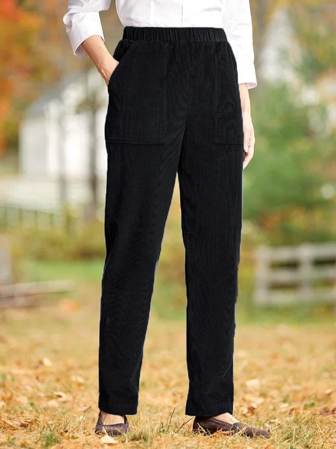 Leisure pants for women with elastic waistband and side pockets Lune London