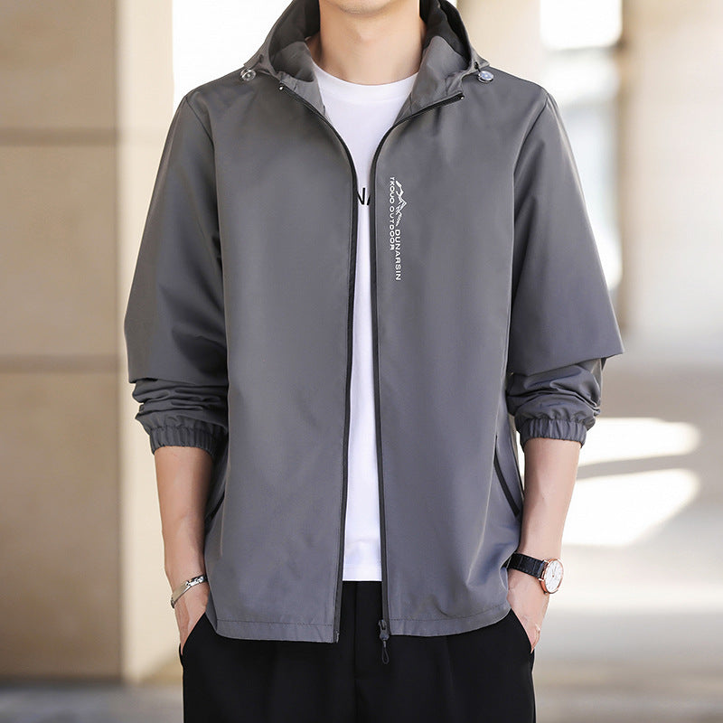 Waterproof sports jacket for men with adjustable hood Lune London