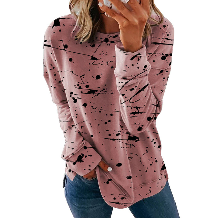 Creative sweater for women with chic and stylish color splash design