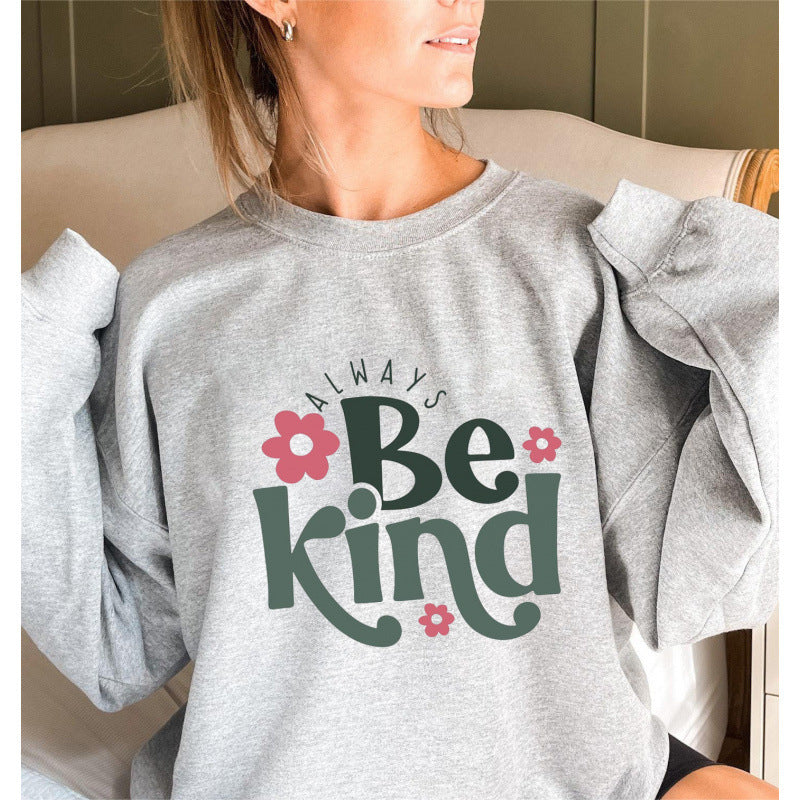 Sweatshirt pour femmes avec message motivant et design tendance à manches bouffantes Chic & Stil