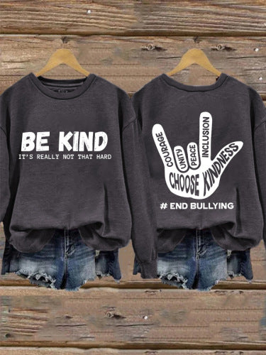 Sweatshirt pour femmes avec message positif et design créatif à la main Chic & Stil