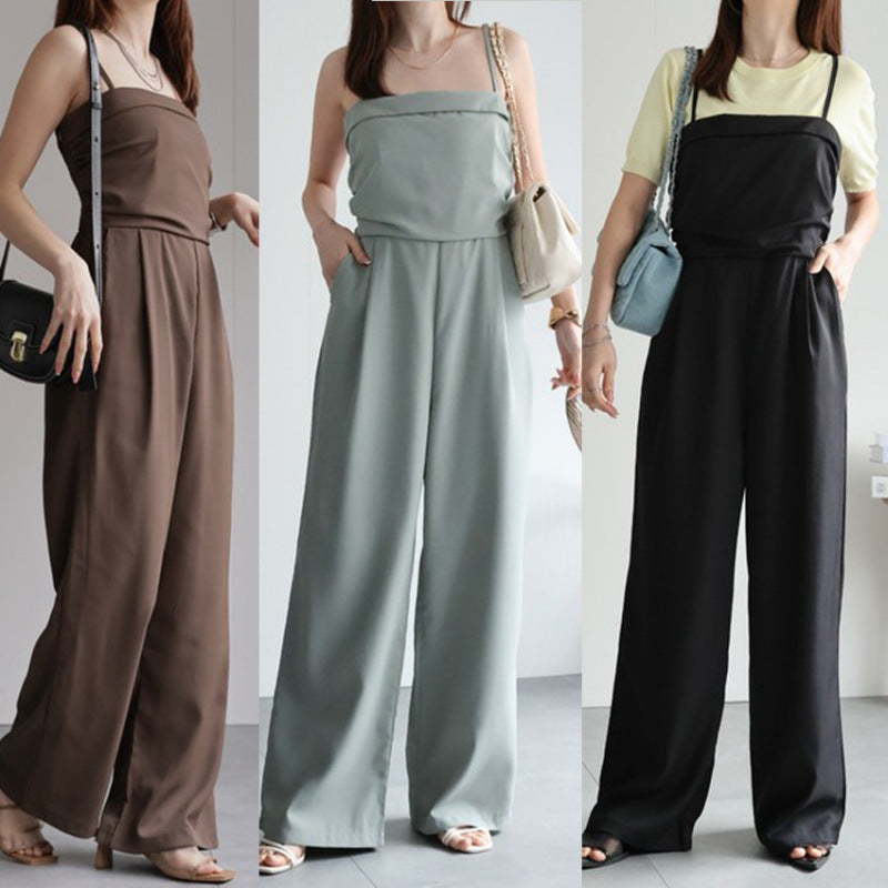 Ladies backless wide leg jumpsuit Lune London