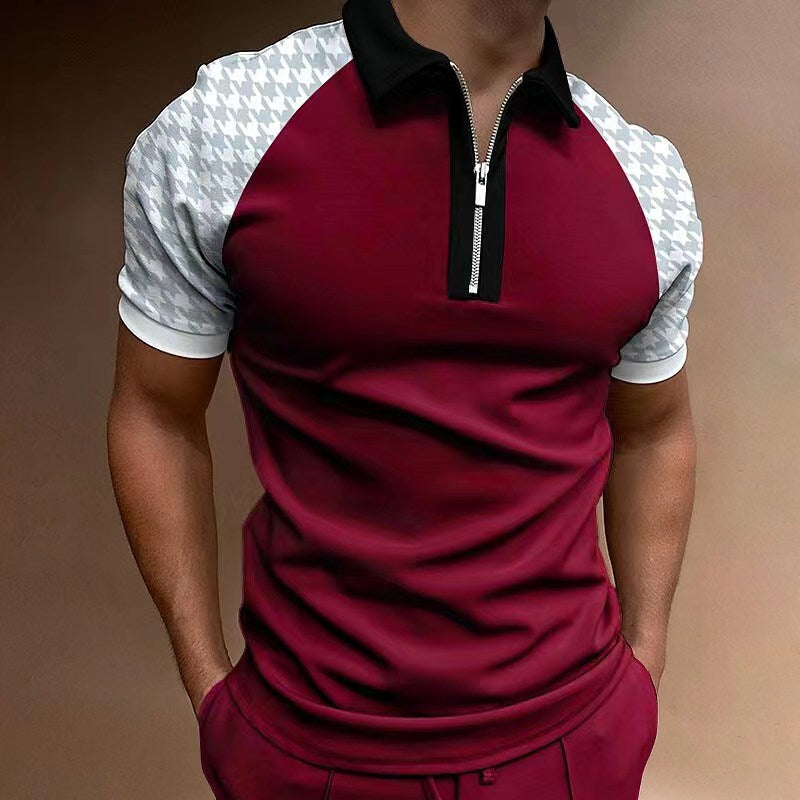 Men's Performance Polo Stylish Half-Zip Lune London