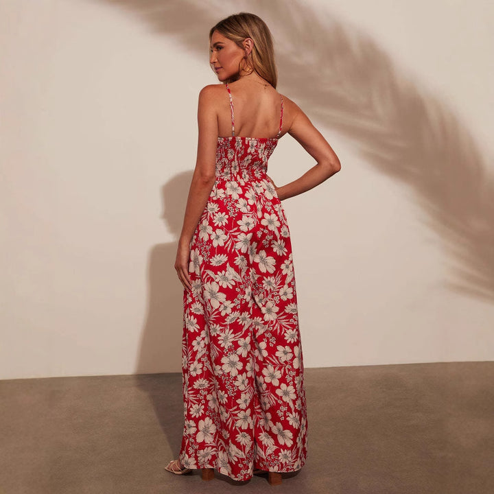 Chic & Stil Women's Casual Elegant Maxi Dress with Floral Patterns