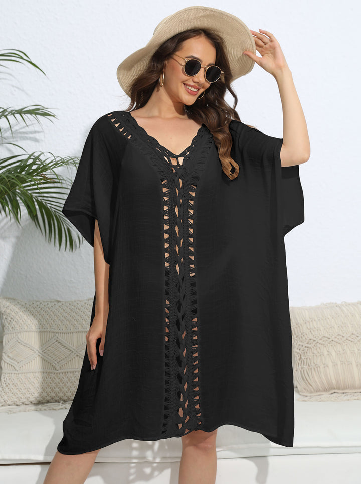 Women Boho lace swimsuit neckline tunic Lune London
