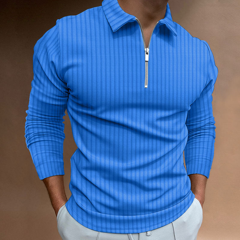 Men's Stylish Polo Shirt with Zipper Lune London