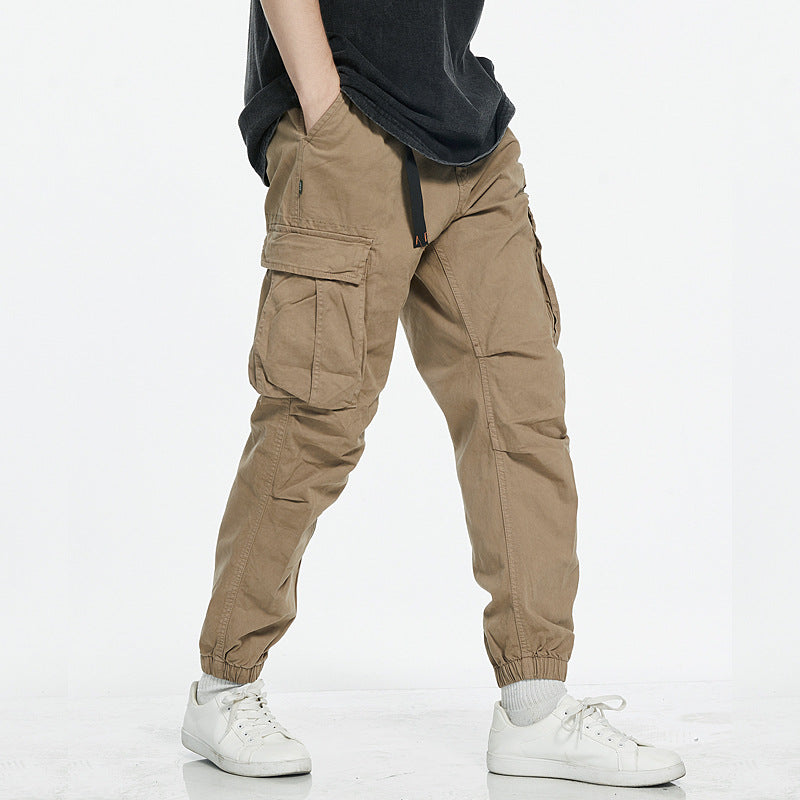 Men's cargo pants with elastic waistband and deep pockets Lune London