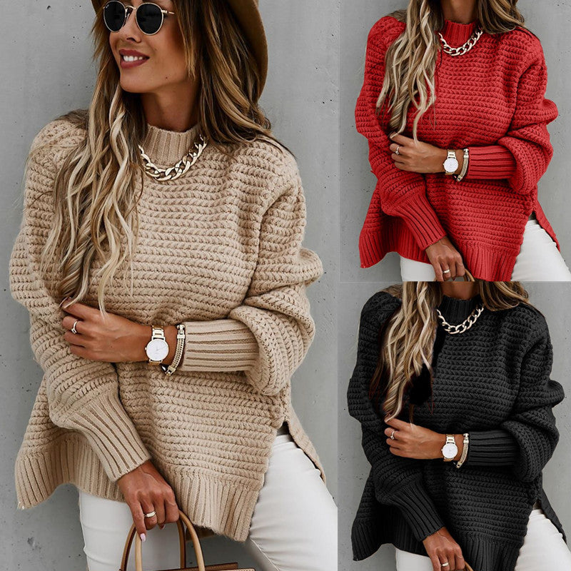 Chunky knit sweater for women with a trendy twisted pattern and a relaxed fit Lune London
