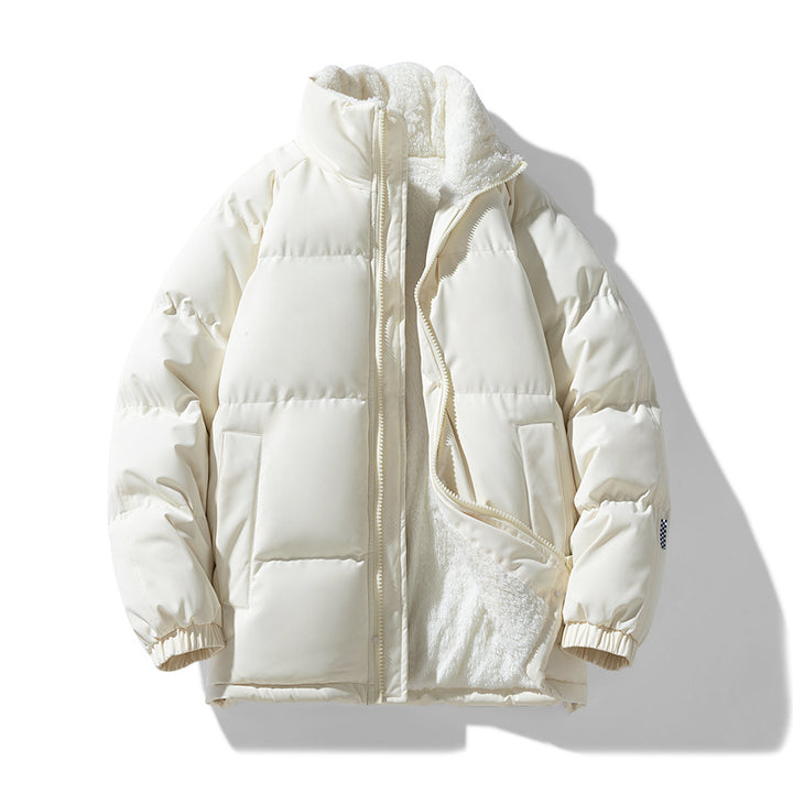 Ladies comfortable quilted fleece jacket with high collar Lune London