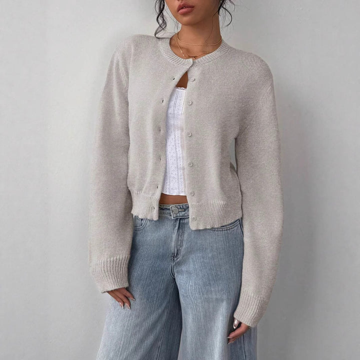 Ladies casual knit vest with buttons Lune London