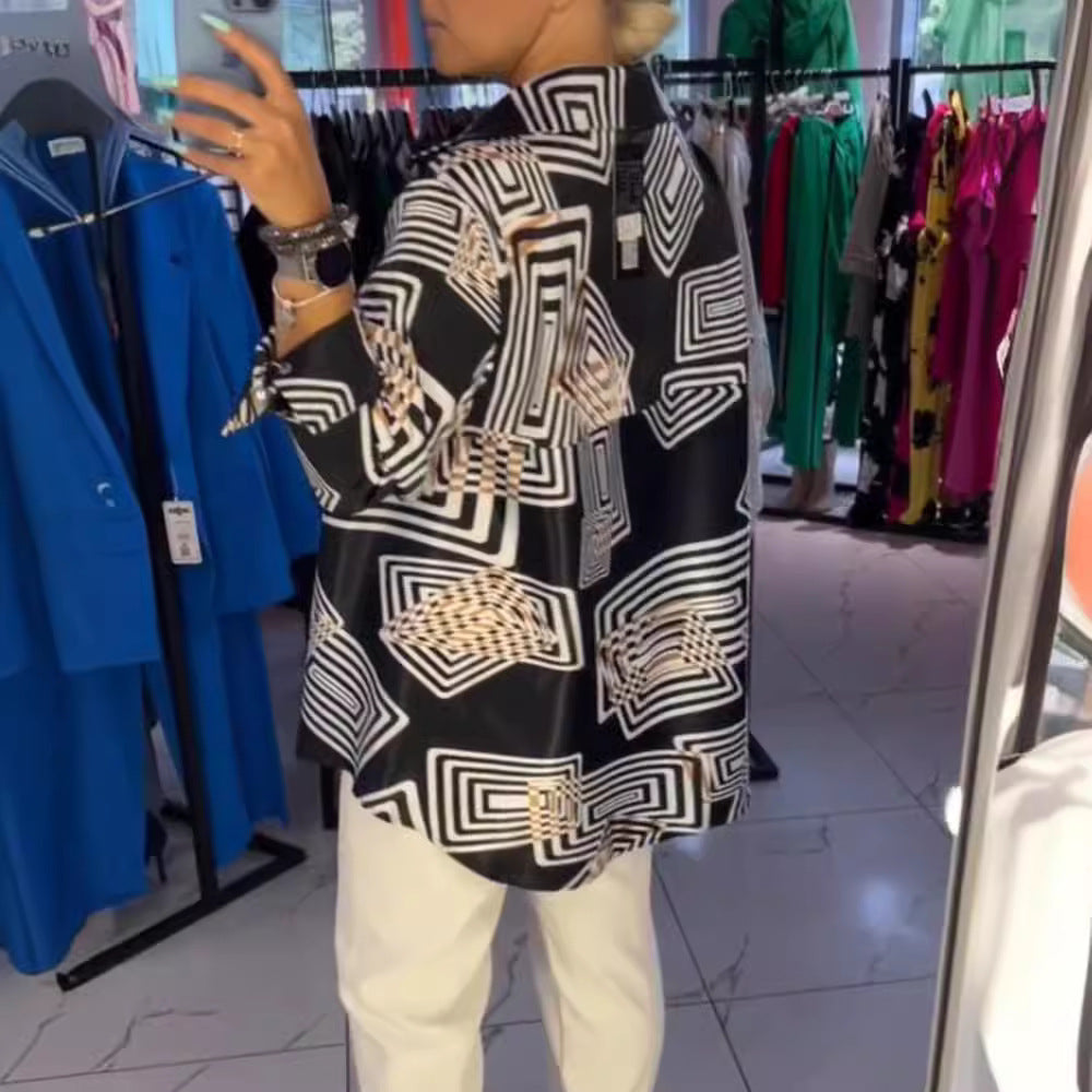 Tunique Femme avec Motif Graphique et Coupe Décontractée Chic & Stil