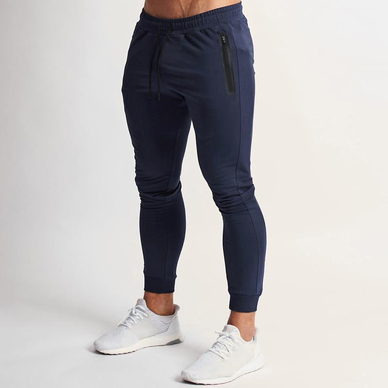 Men's Slim-Fit Jogging Pants with Practical Zip Pockets Lune London