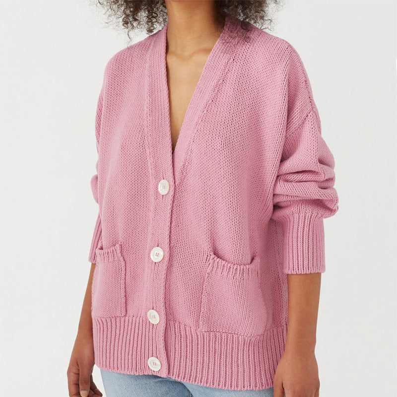 Ladies' Thick Knit Cardigan Lune London