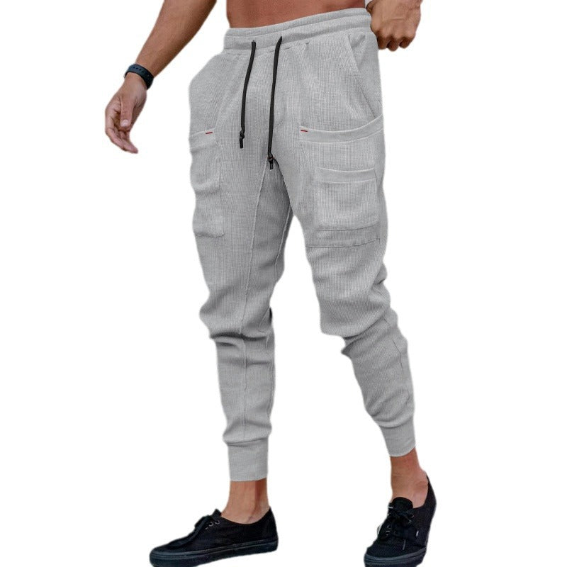 Trendy utility pants for men with elastic waistband and practical pockets Lune London