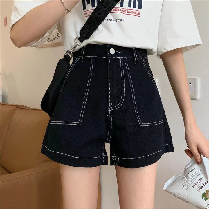 Women High-Waist Shorts with a casual cut and practical pockets
