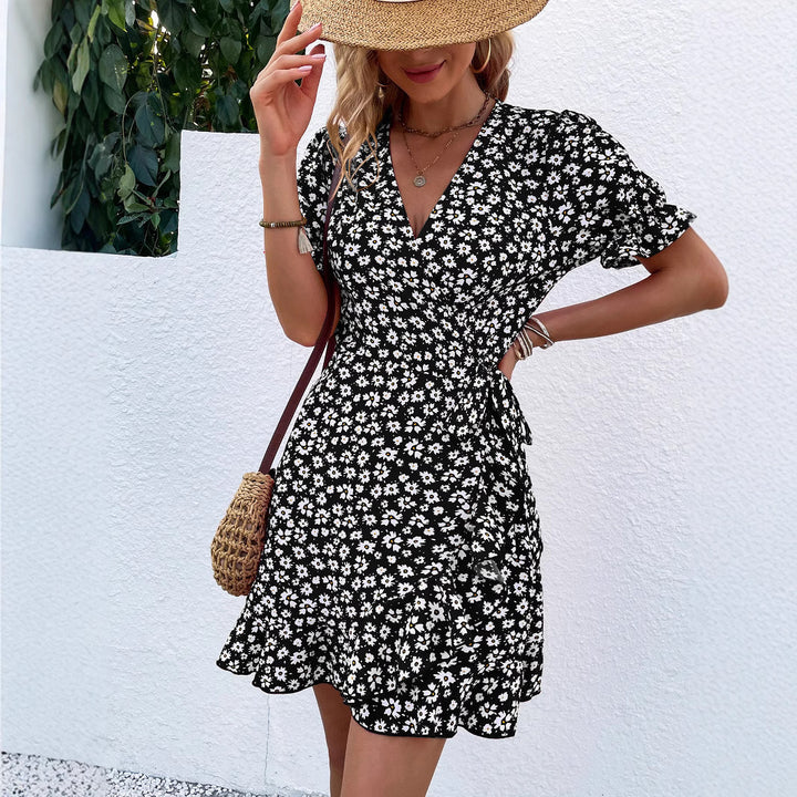 Lune London Floral Mini Wrap Dress for Ladies