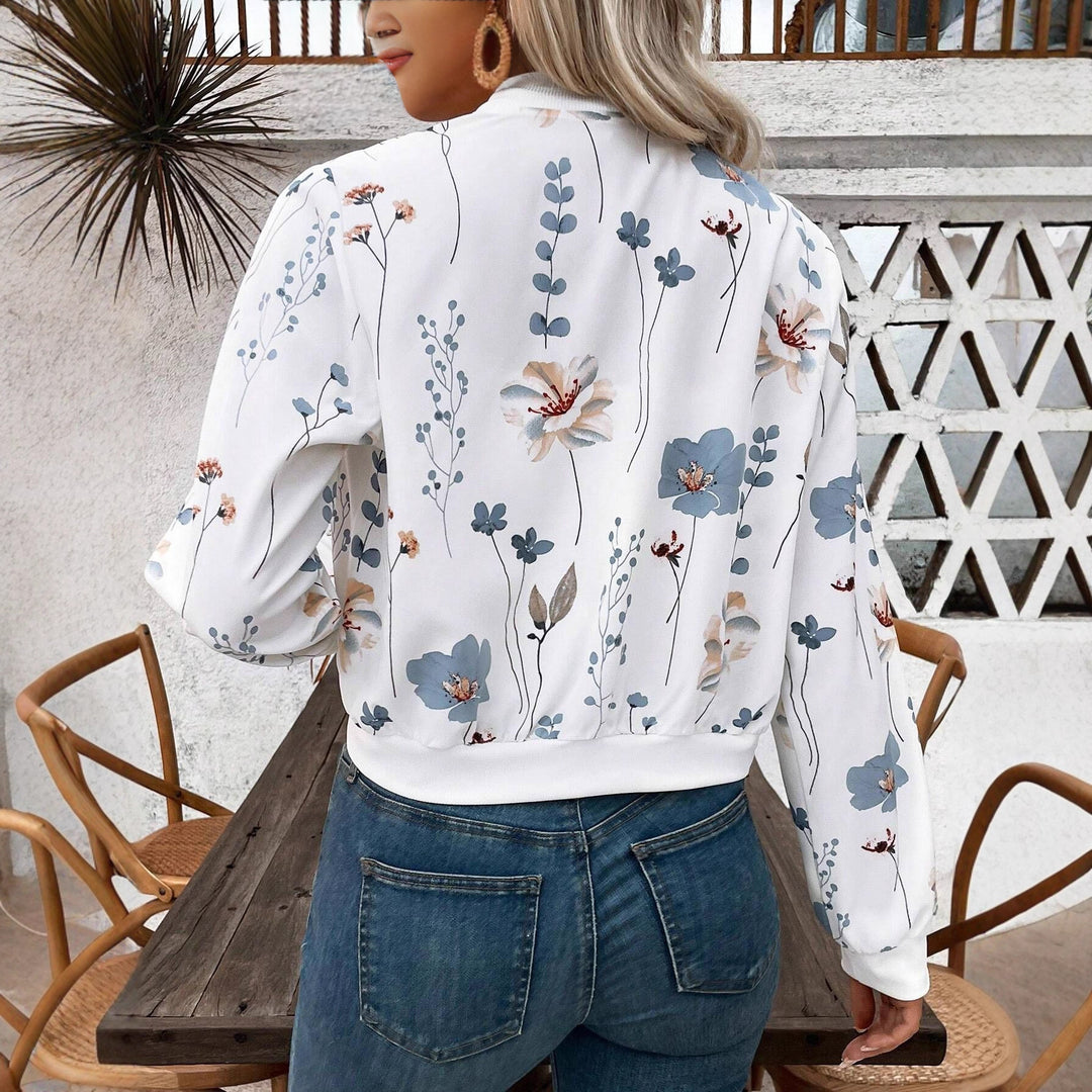 Veste bomber femme avec motifs floraux et ourlet élastique Chic & Stil