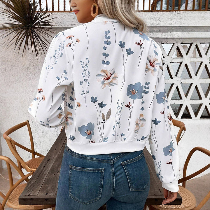 Veste bomber femme avec motifs floraux et ourlet élastique Chic & Stil