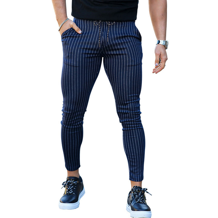 Trendy stretch jeans for men with stripes Chic and Style